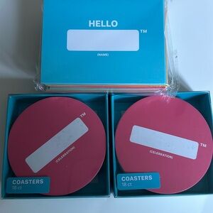 3-18 ct each box of Paper Coasters for parties.